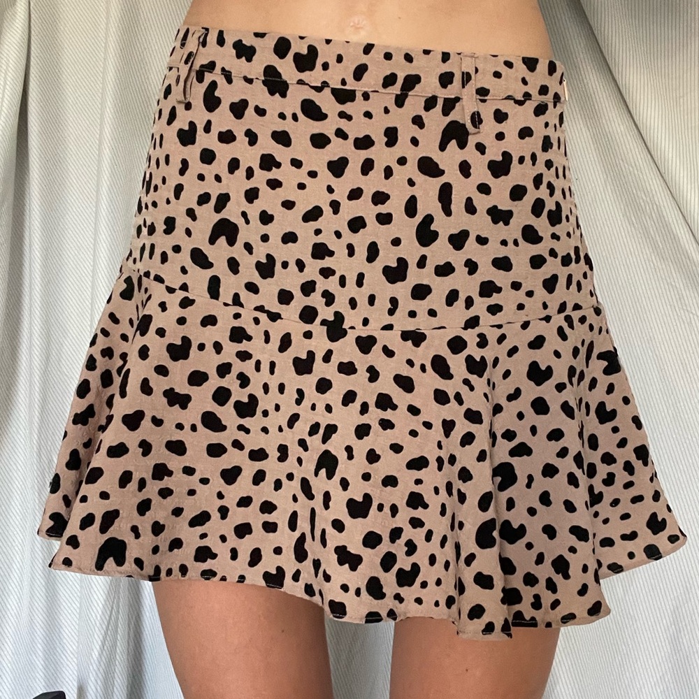 Cheetah print skort